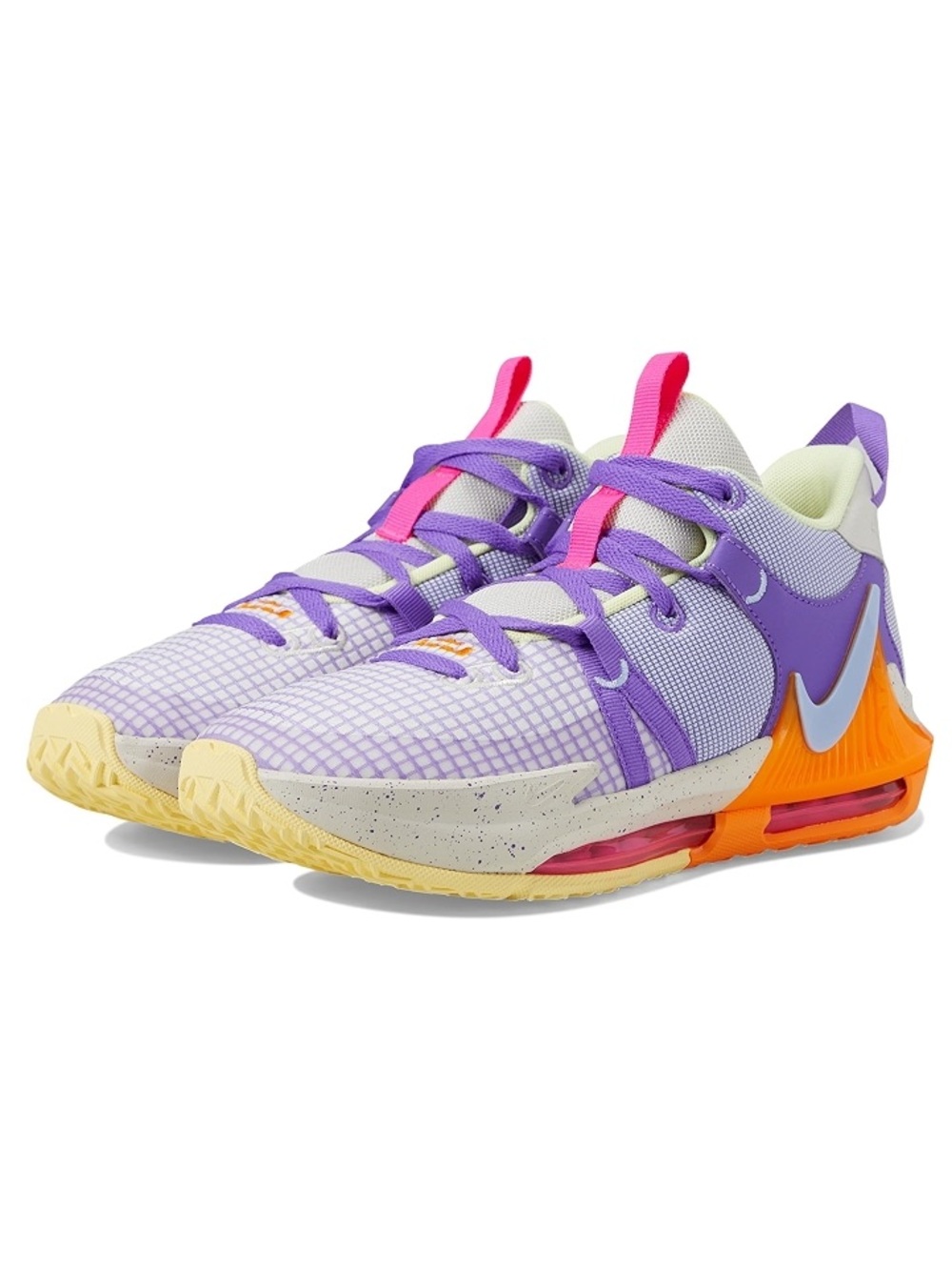 Nike LeBron‎ James Youth Witness 7 Low Action Grape Vivid Orange DQ8650-101.
